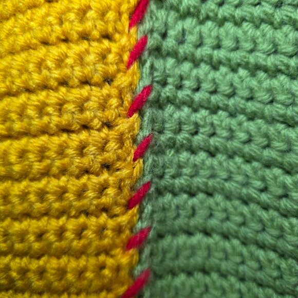 Amazing Hand Knit Colorblock Women's Cardigan Sweater - Picture 6 of 9